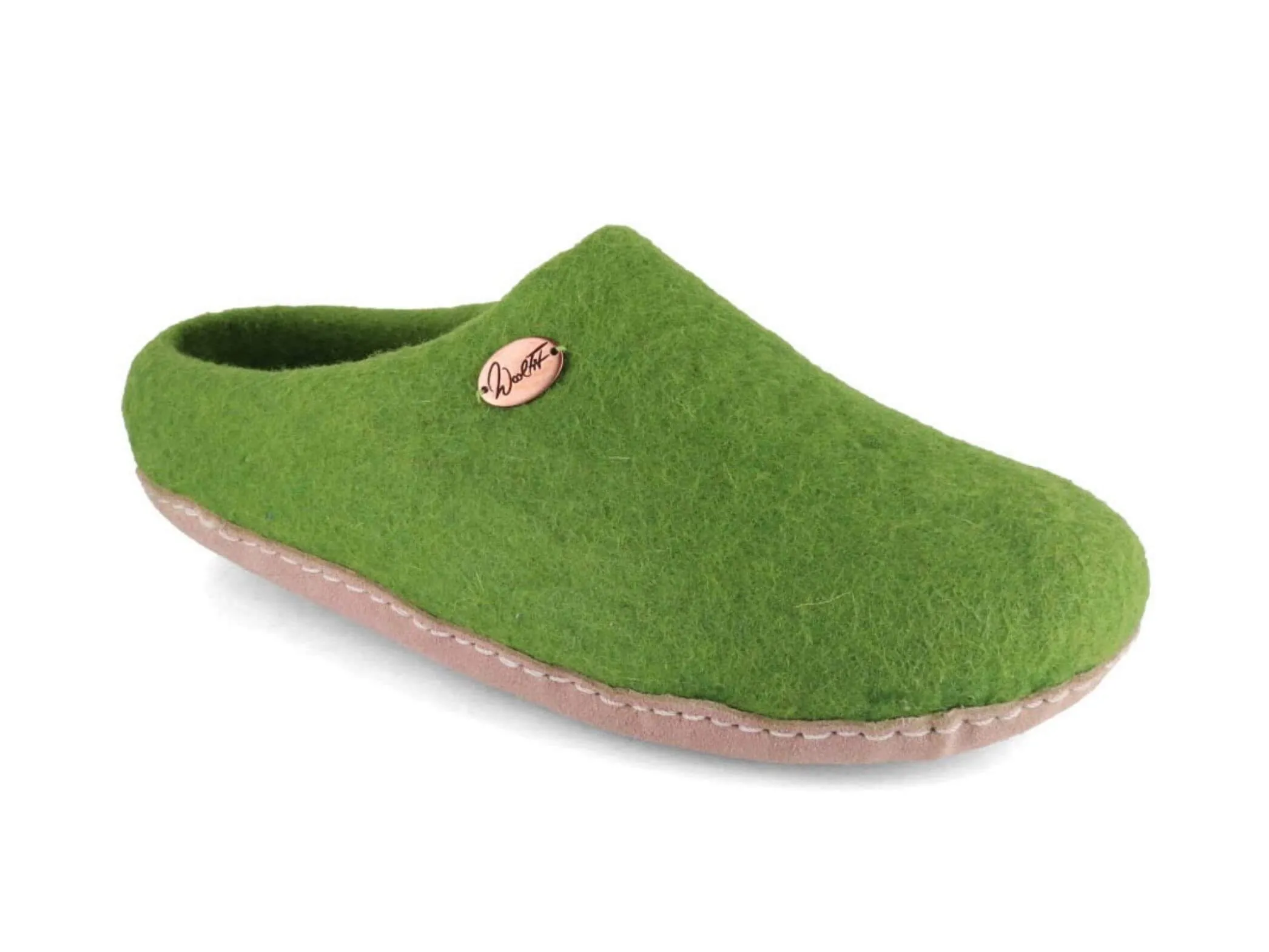 WoolFit Footprint | Felt Slippers with Footbed & Leather Sole