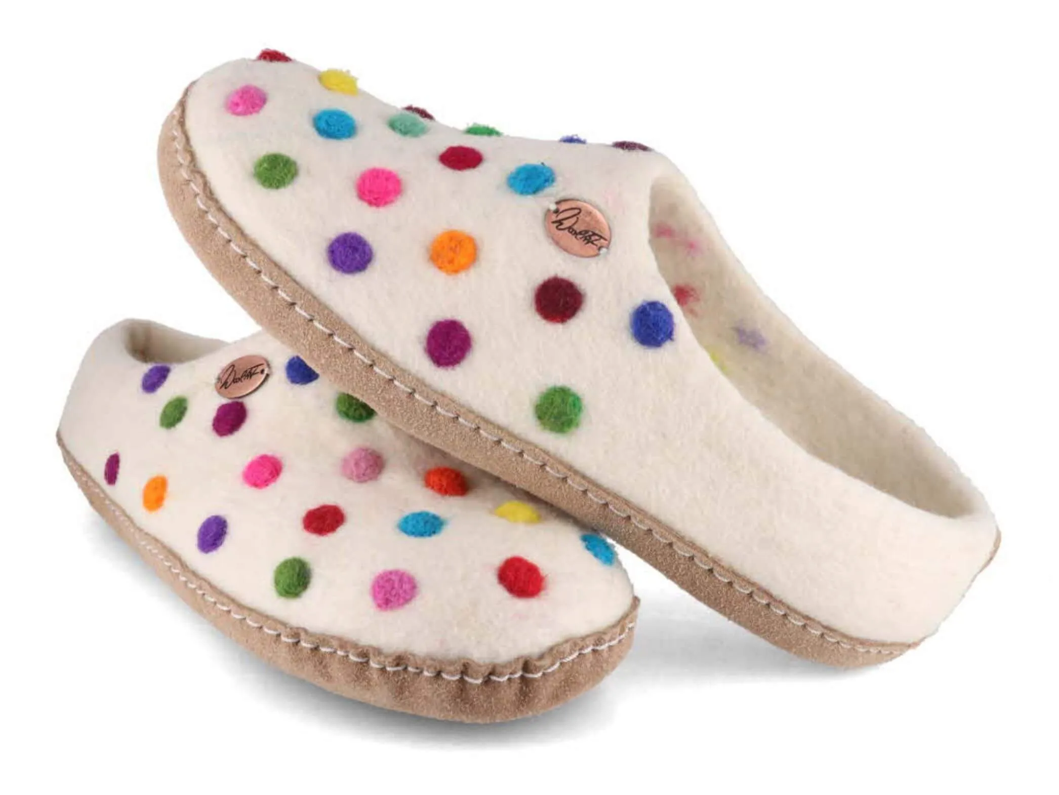 WoolFit Footprint | Felt Slippers with Footbed & Leather Sole