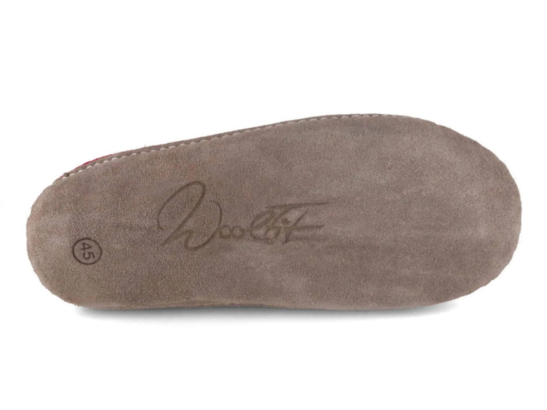 WoolFit Footprint | Felt Slippers with Footbed & Leather Sole