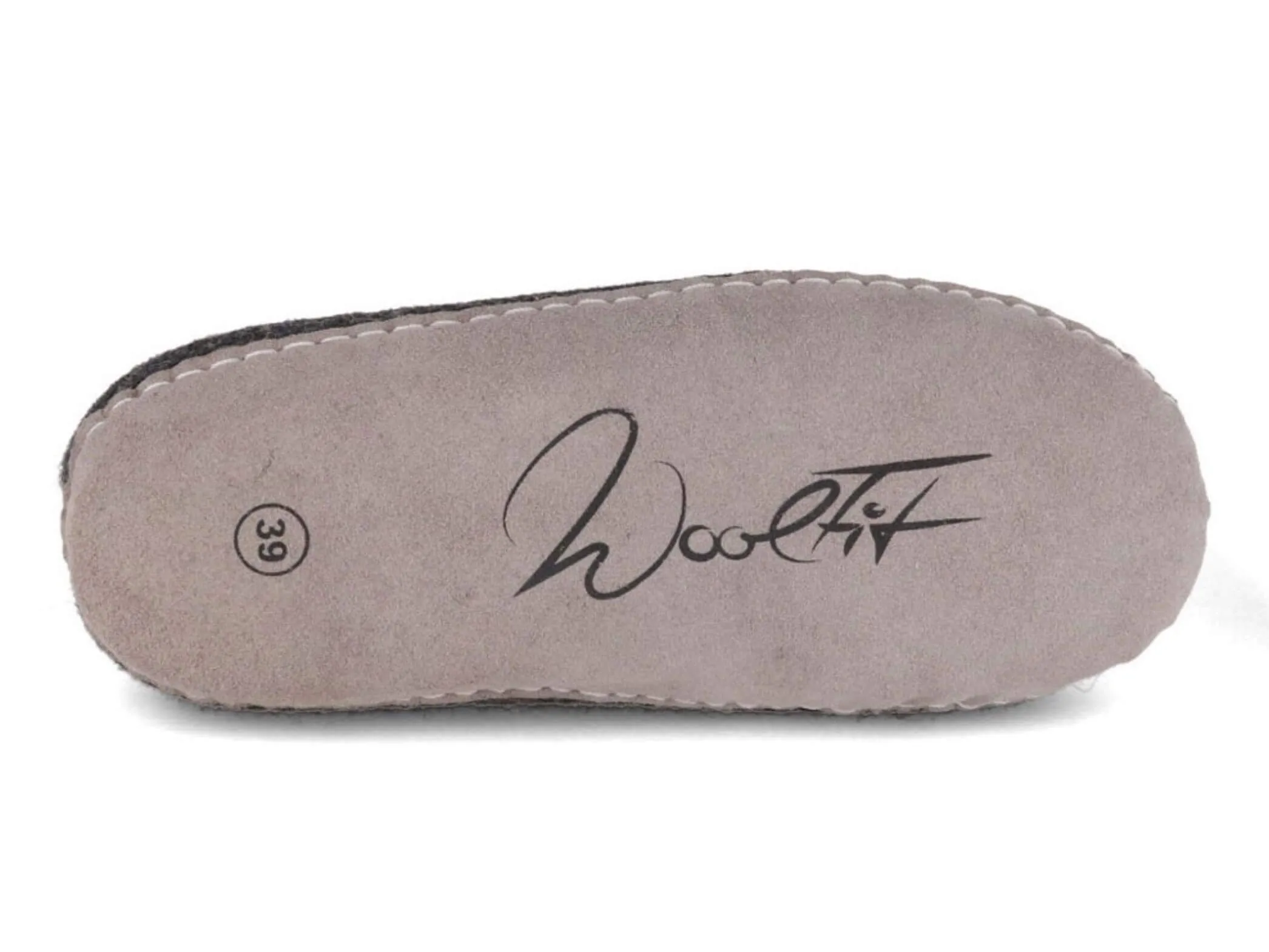 WoolFit Footprint | Felt Slippers with Footbed & Leather Sole