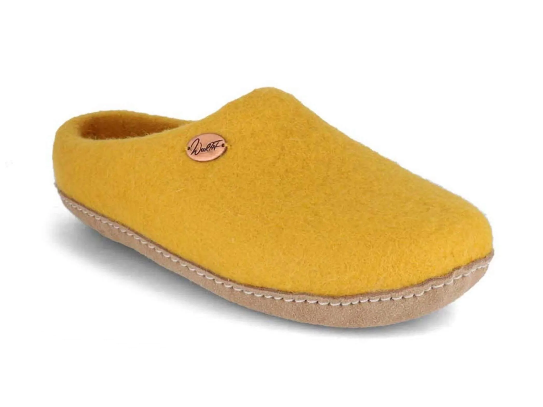 WoolFit Footprint | Felt Slippers with Footbed & Leather Sole