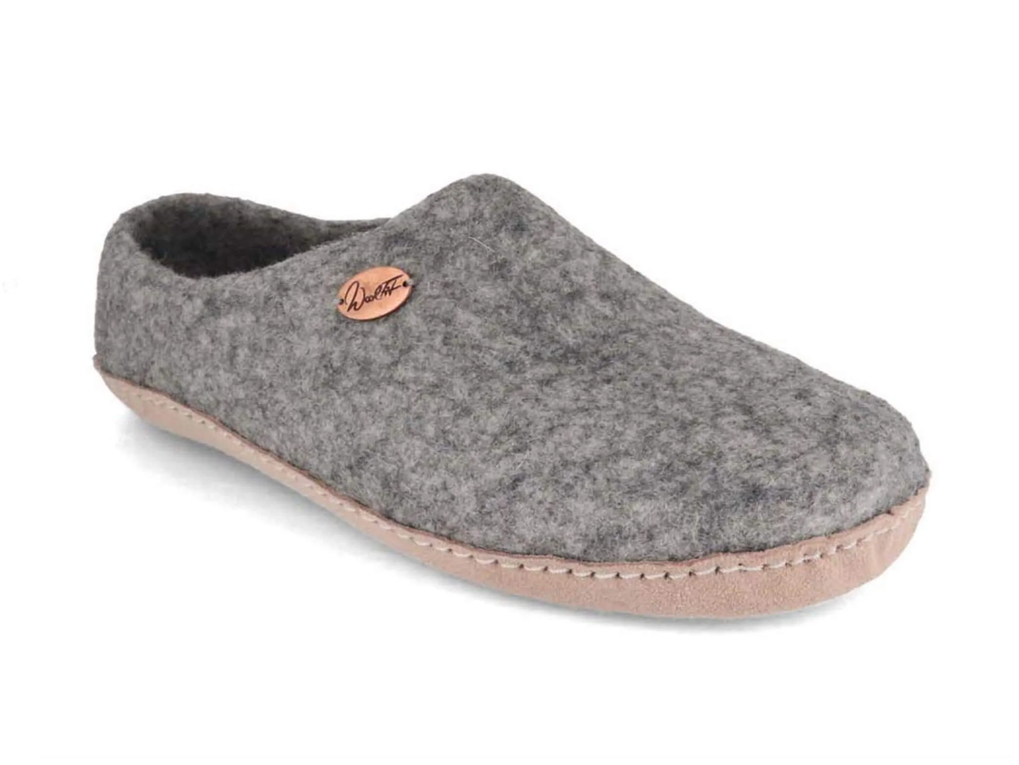 WoolFit Footprint | Felt Slippers with Footbed & Leather Sole