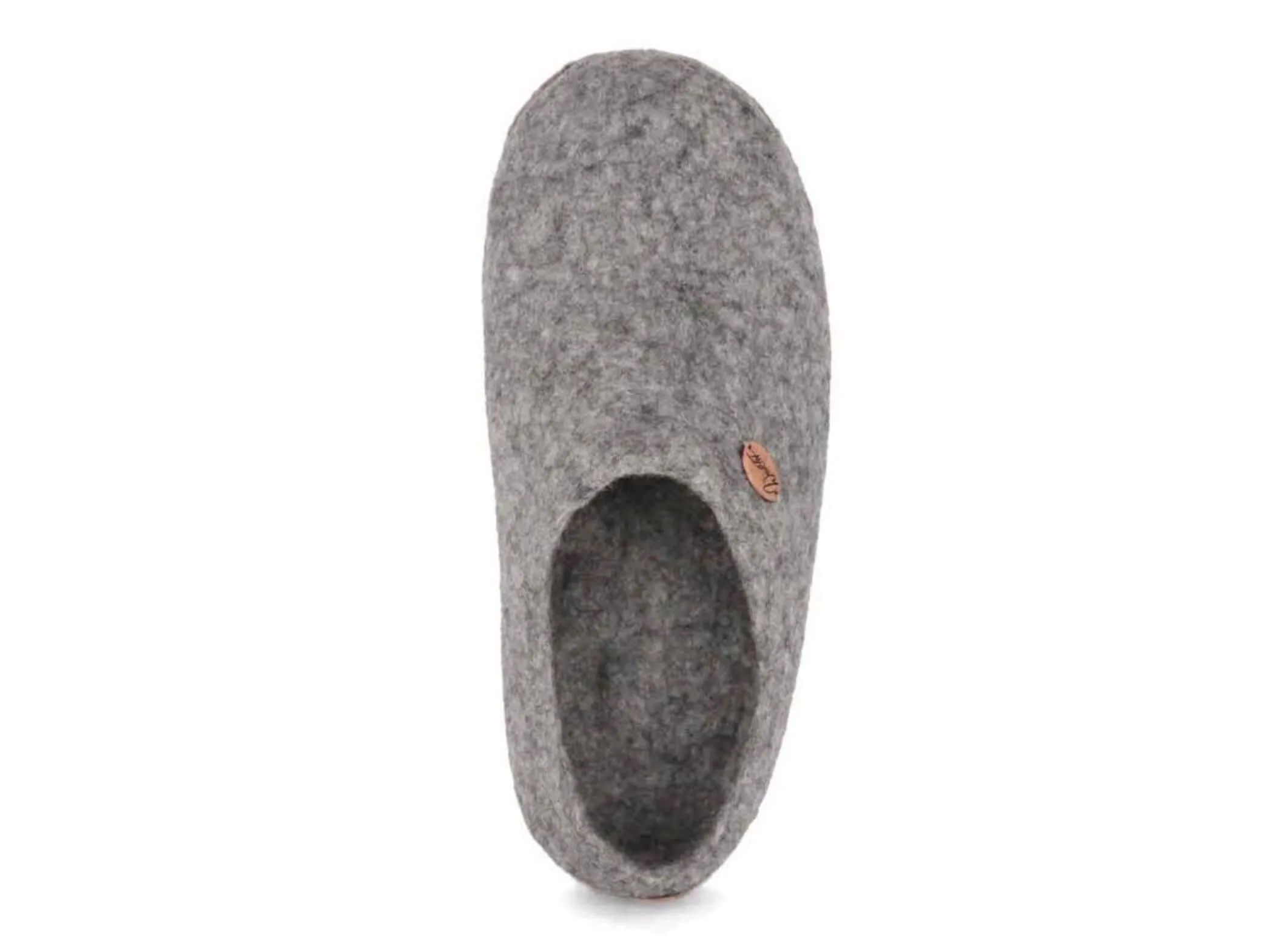 WoolFit Footprint | Felt Slippers with Footbed & Leather Sole