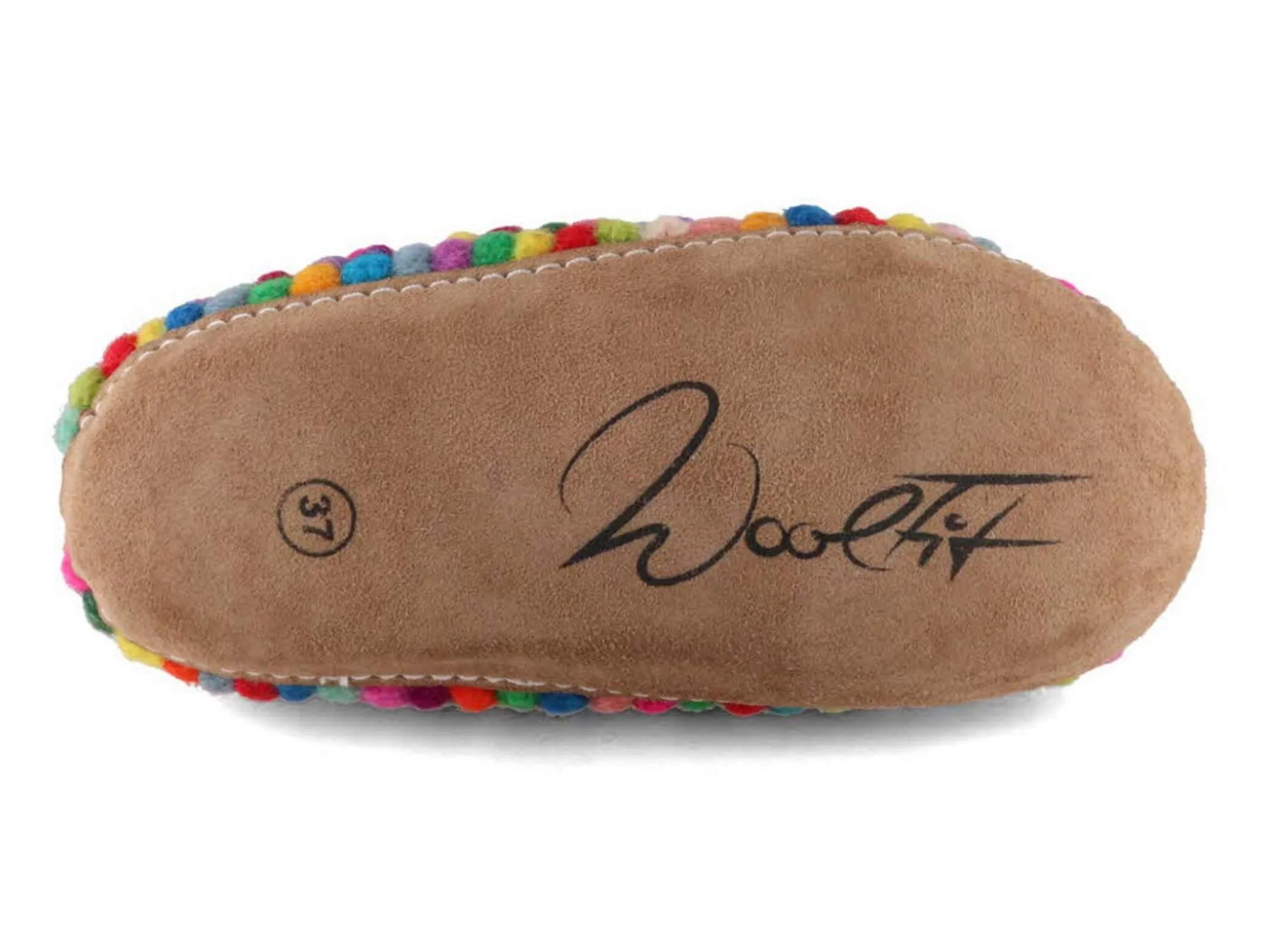 WoolFit Footprint | Felt Slippers with Footbed & Leather Sole