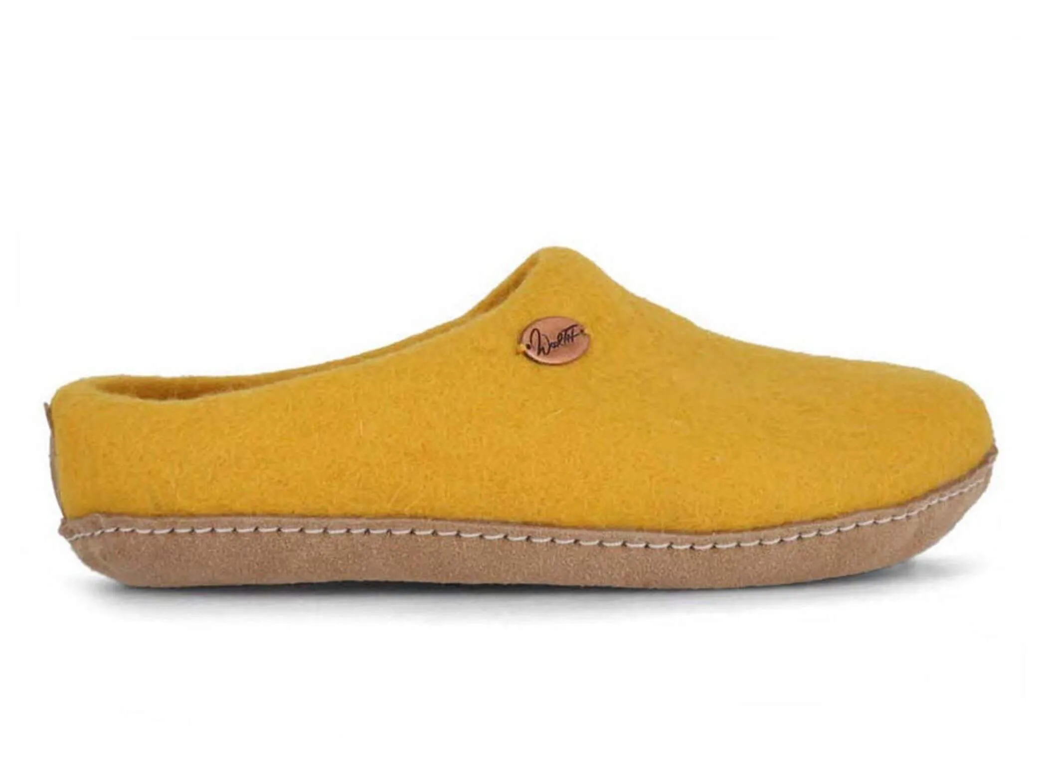 WoolFit Footprint | Felt Slippers with Footbed & Leather Sole