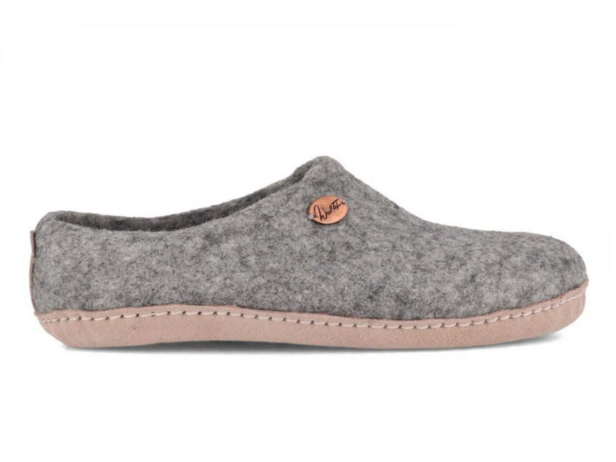 WoolFit Footprint | Felt Slippers with Footbed & Leather Sole