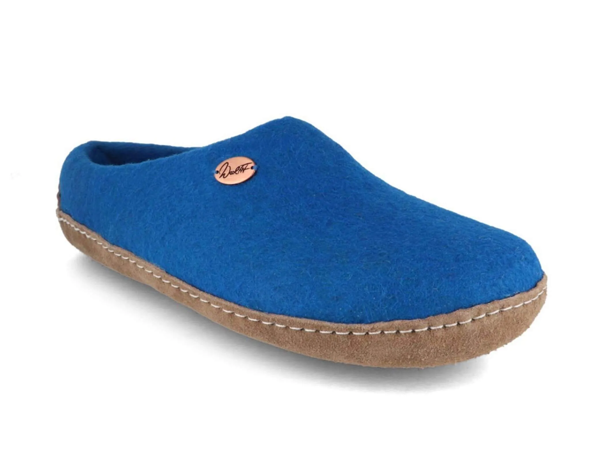 WoolFit Footprint | Felt Slippers with Footbed & Leather Sole