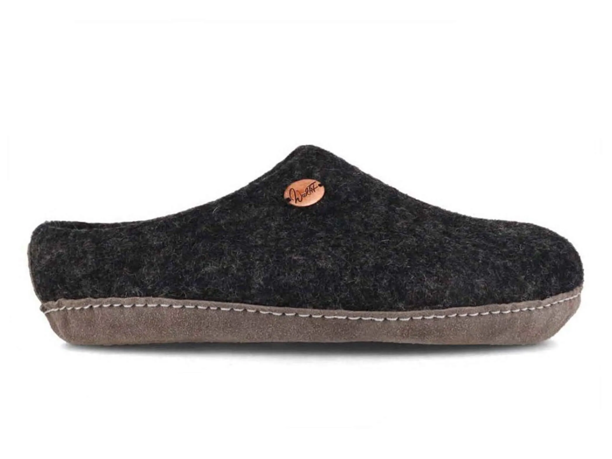 WoolFit Footprint | Felt Slippers with Footbed & Leather Sole