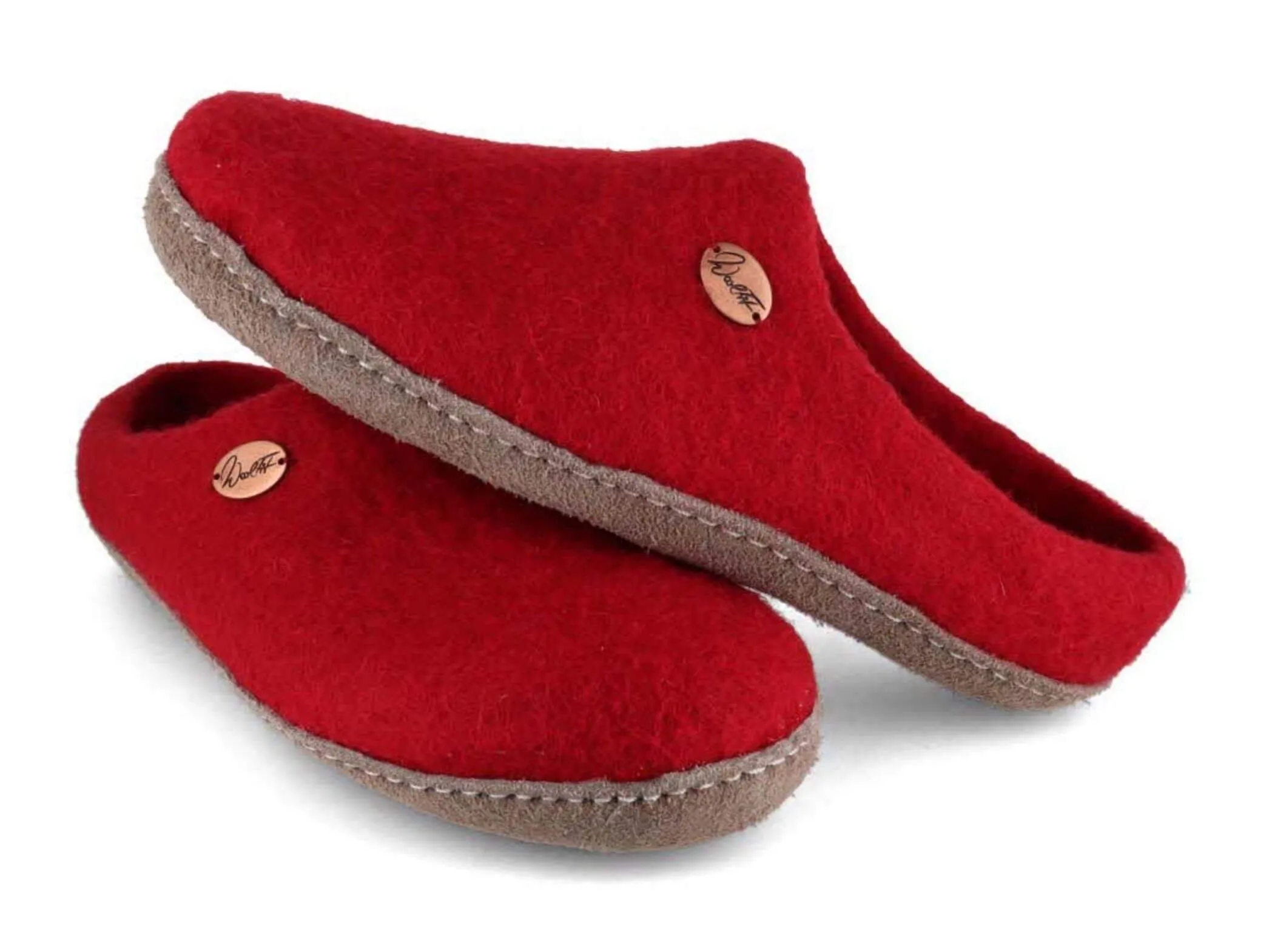 WoolFit Footprint | Felt Slippers with Footbed & Leather Sole