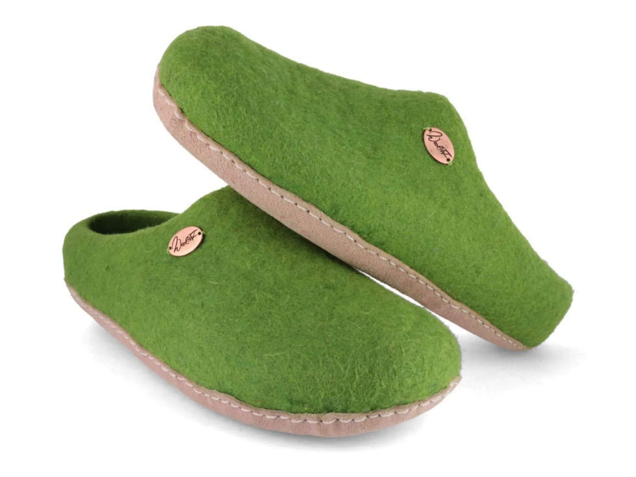 WoolFit Footprint | Felt Slippers with Footbed & Leather Sole