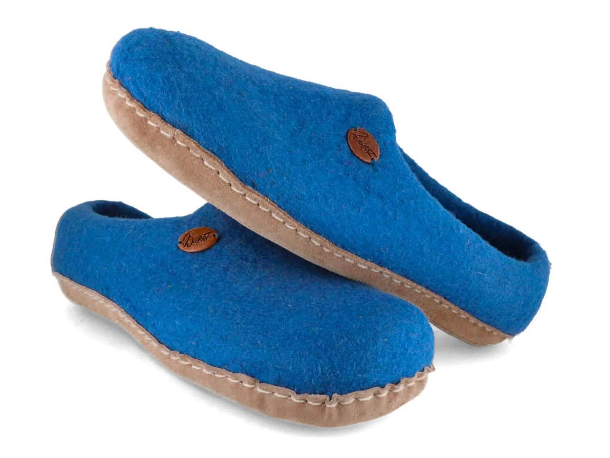 WoolFit Footprint | Felt Slippers with Footbed & Leather Sole