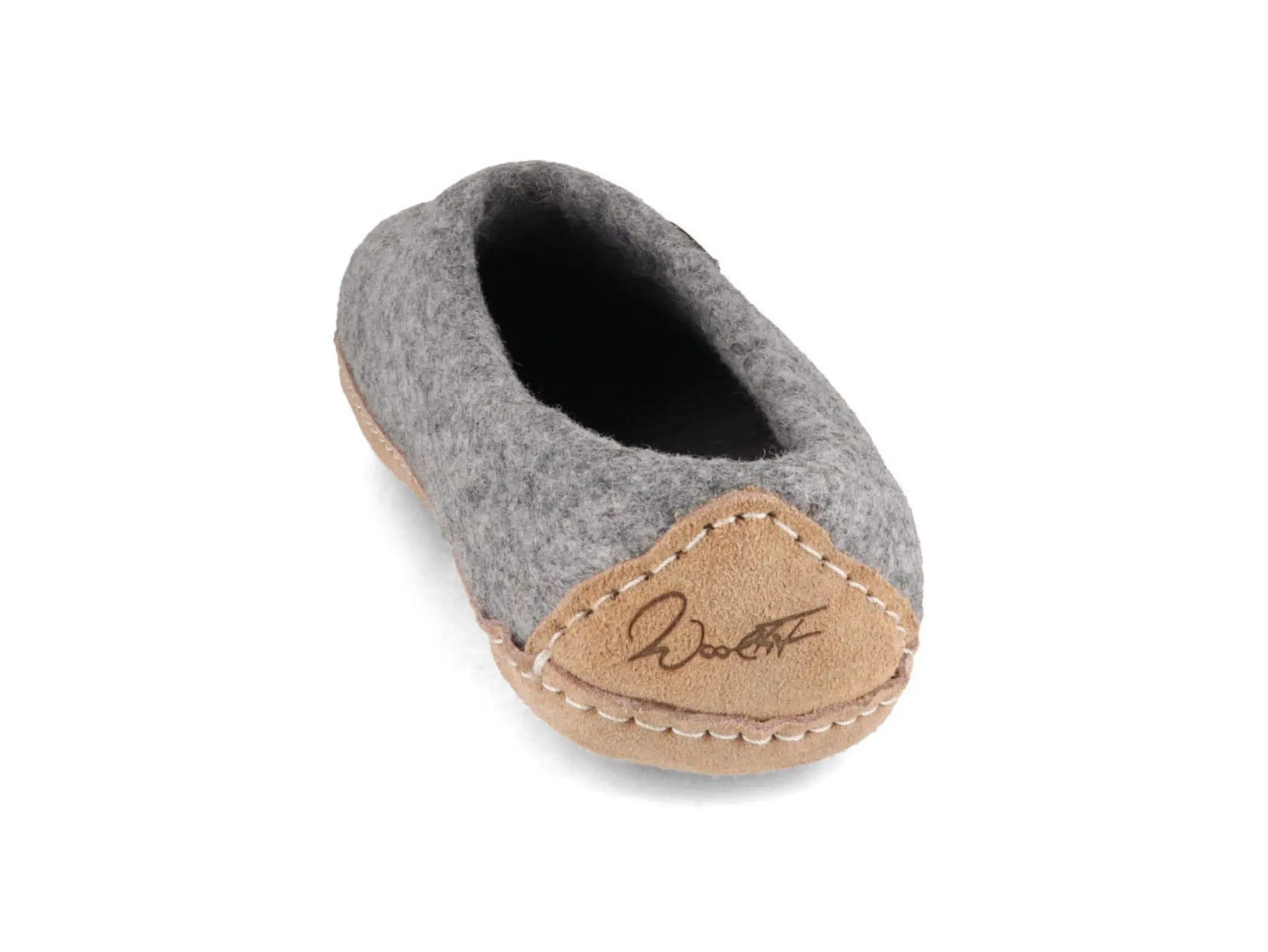 WoolFit Footprint | Felt Slippers with Footbed & Leather Sole