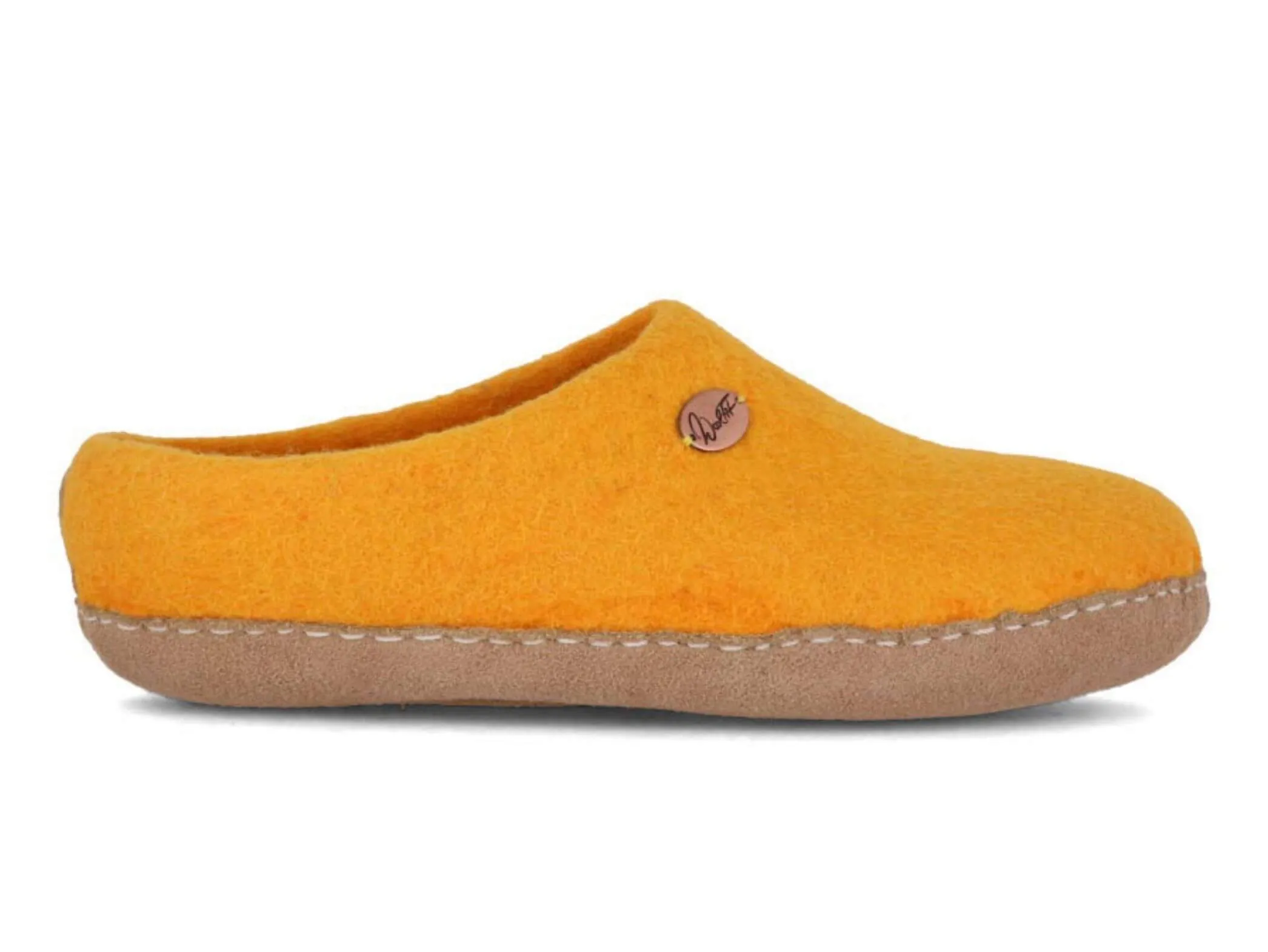 WoolFit Footprint | Felt Slippers with Footbed & Leather Sole