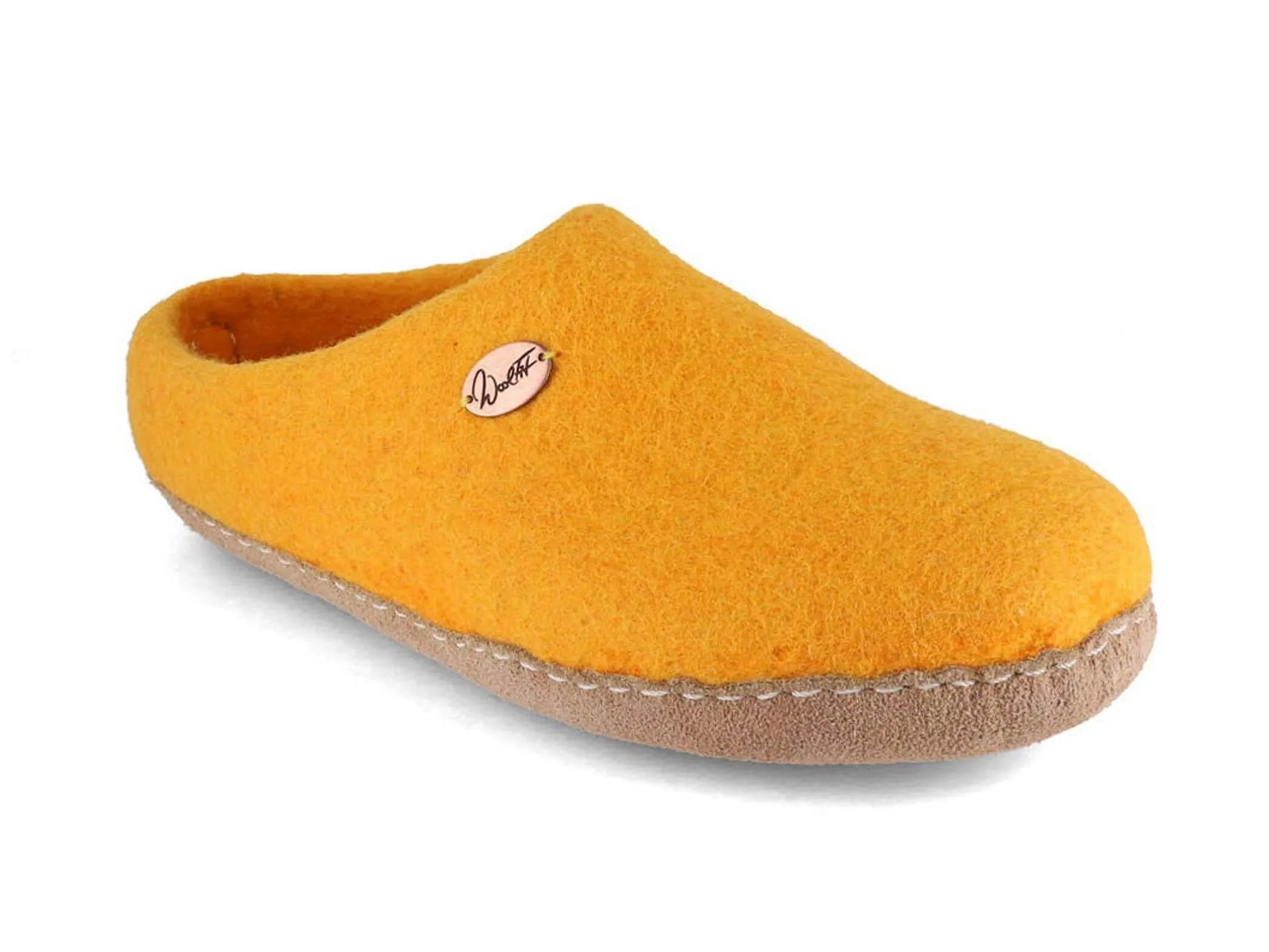 WoolFit Footprint | Felt Slippers with Footbed & Leather Sole