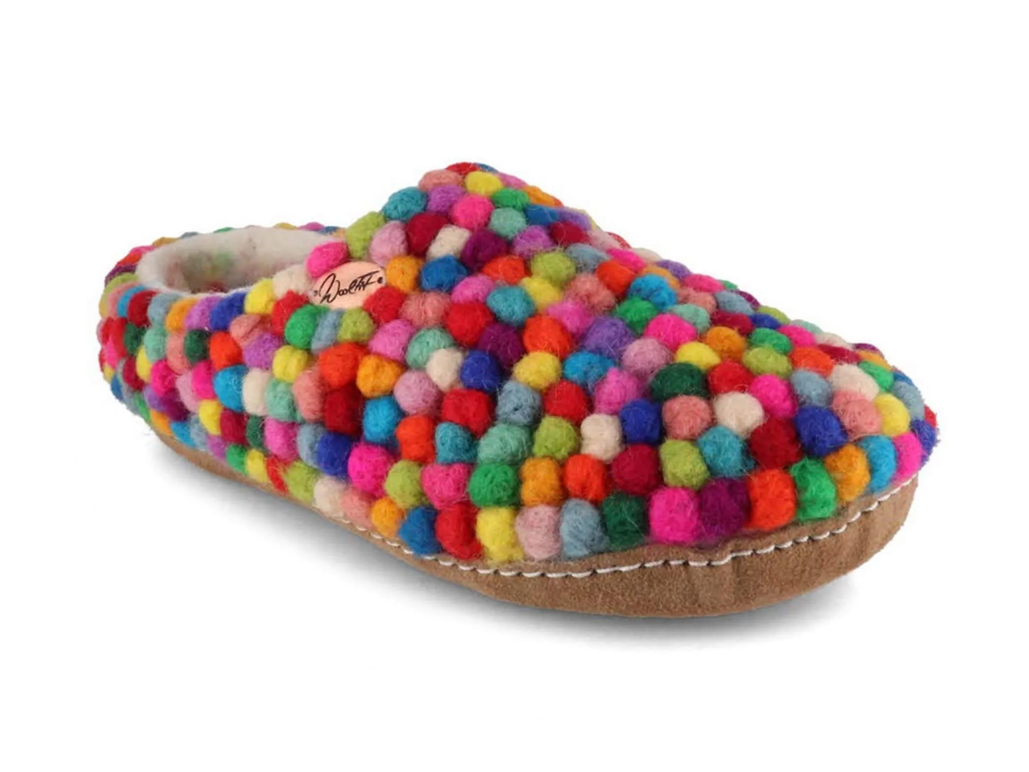 WoolFit Footprint | Felt Slippers with Footbed & Leather Sole