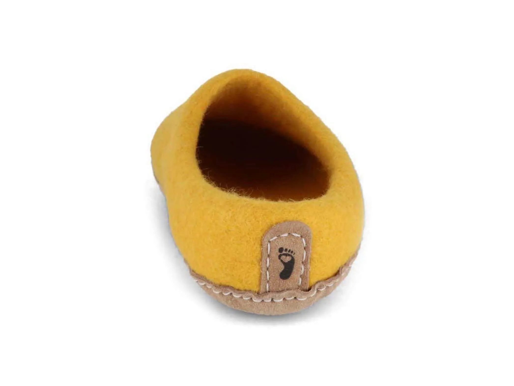 WoolFit Footprint | Felt Slippers with Footbed & Leather Sole