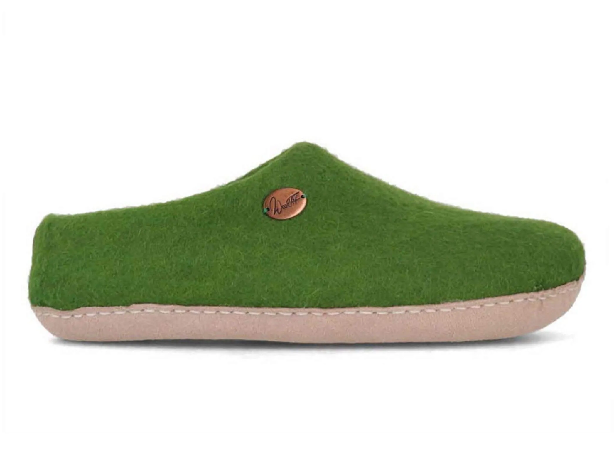 WoolFit Footprint | Felt Slippers with Footbed & Leather Sole